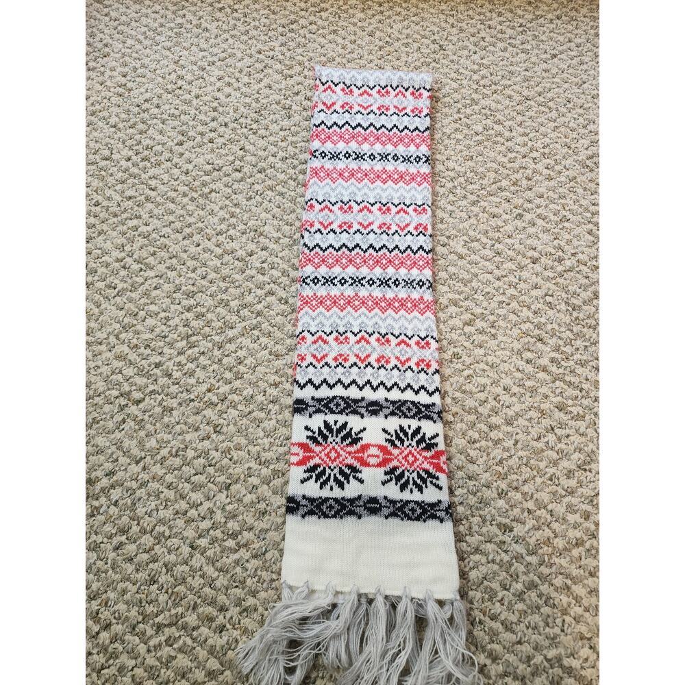 Arizona Toboggan and Scarf Set Red, Black &‎ White - Picture 2 of 6